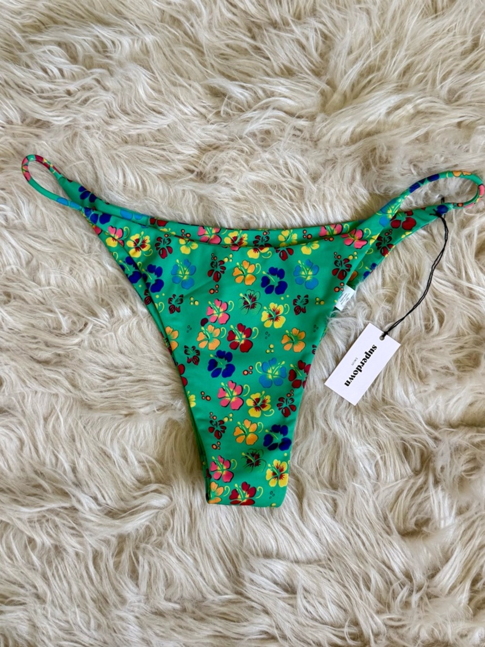 NWT superdown Green Floral Bikini Bottom